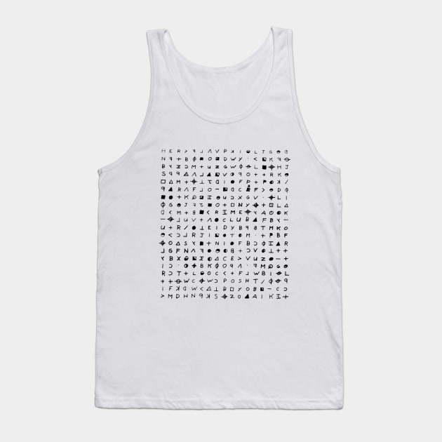 Zodiac Cipher Tank Top by gracillius